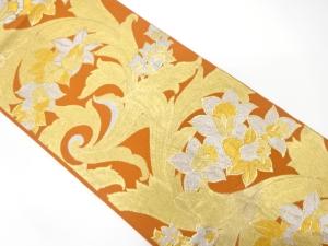 アンティーク　唐花模様織り出し袋帯（材料）